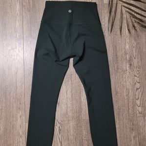 Lululemon Wunder Under Crop 23" Rainforest Green Luxtreme High Waisted Leggings